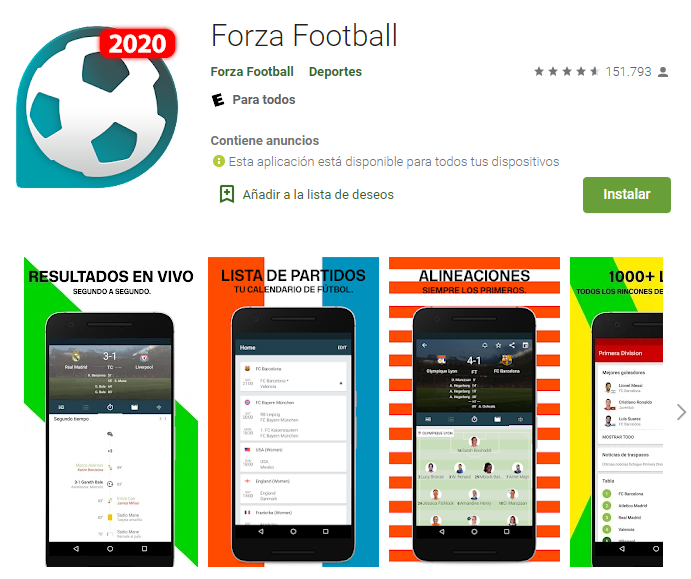 Apps para ver fútbol online